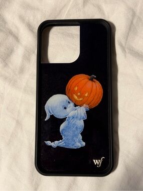WF Ghost & Pumpkin iPhone Case - Black with Orange & Light Blue